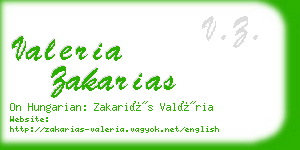 valeria zakarias business card